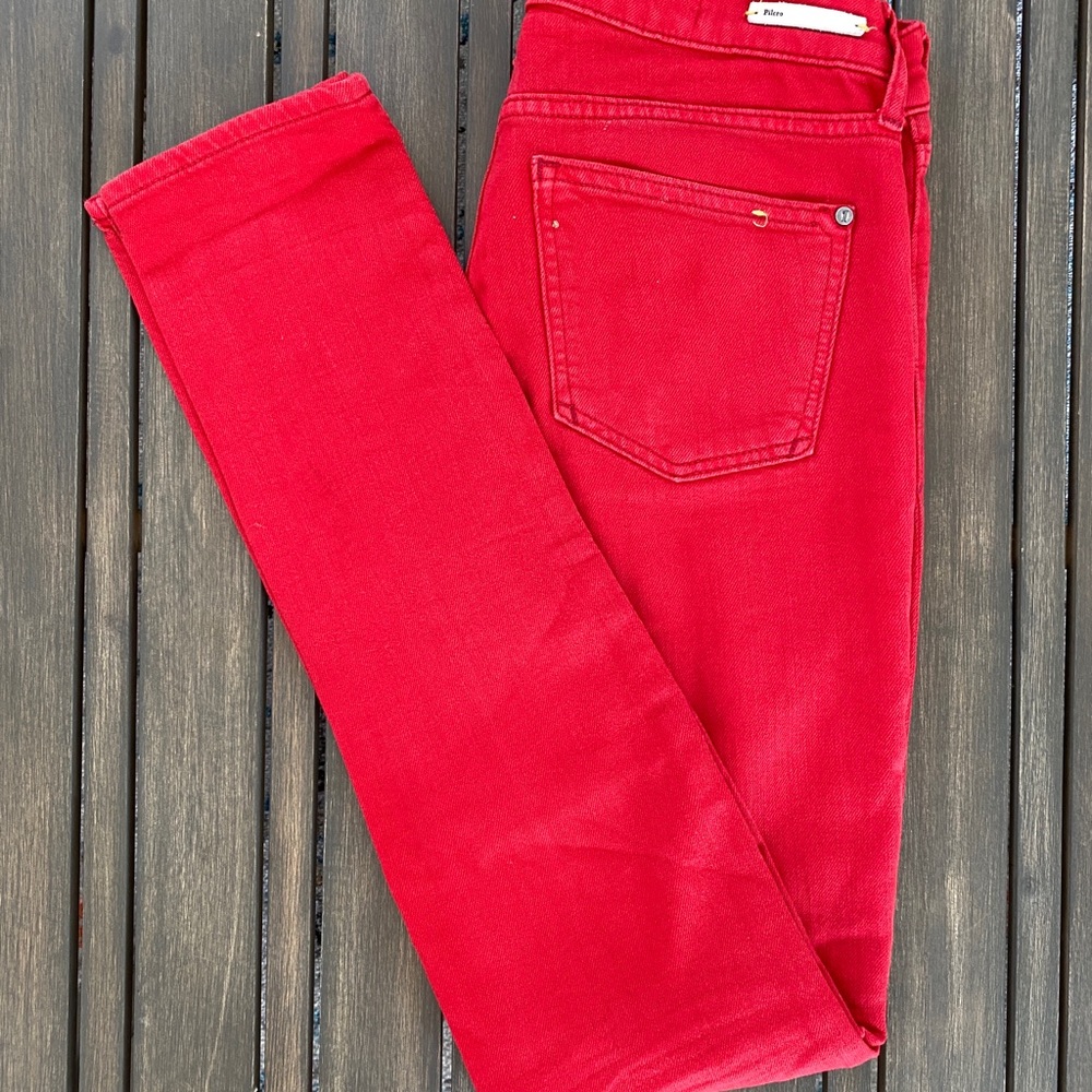 Anthropologie Pilcro Red Skinny Jeans - Picture 3 of 7